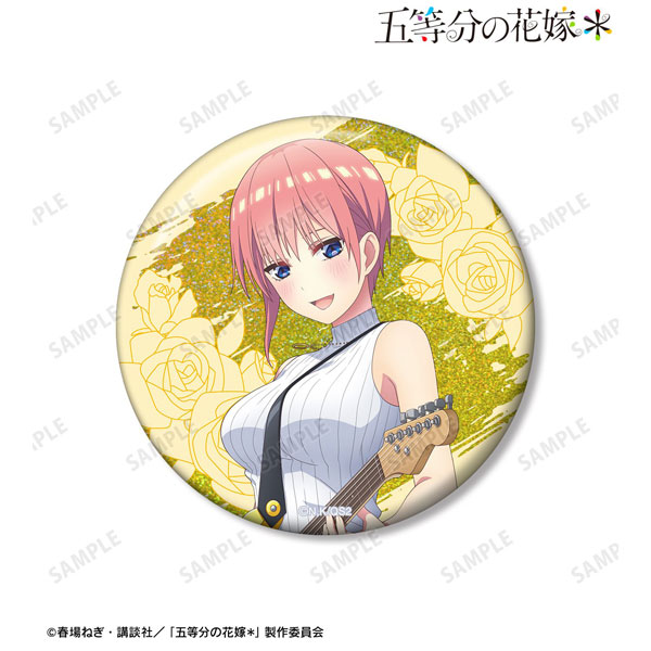描き下ろし 中野一花 ギター演奏ver. 75mmホログラム缶バッジ 2
