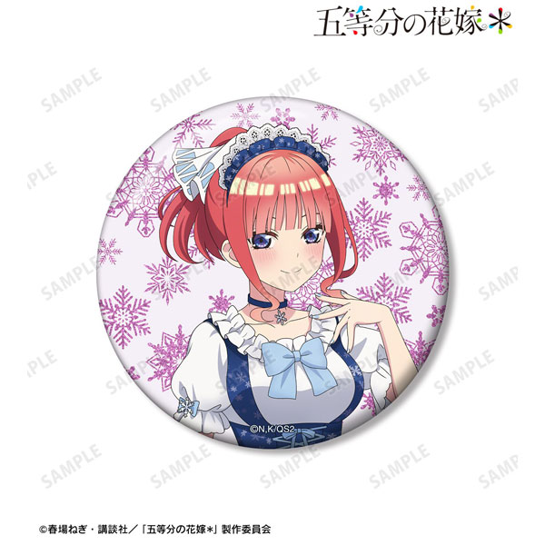 描き下ろし 中野二乃 スノーメイドver. 75mmグリッター缶バッジ 2