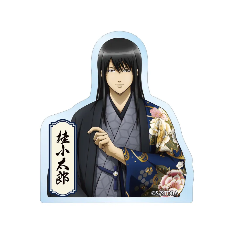 描き下ろし 桂小太郎 片面花柄和装ver. ダイカットステッカー