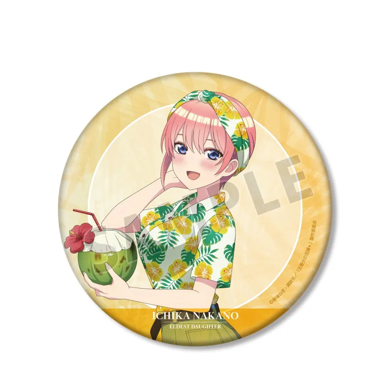 描き下ろし 中野一花 アロハシャツver. BIG缶バッジ