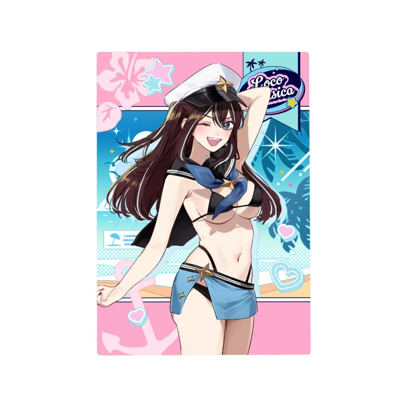 千種みのりさんイラスト ロコムジカ 水着ver. B6メタルアートパネル