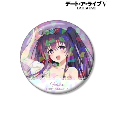 描き下ろし 夜刀神十香 プリンセス玉座ver. 75mmホログラム缶バッジ 2