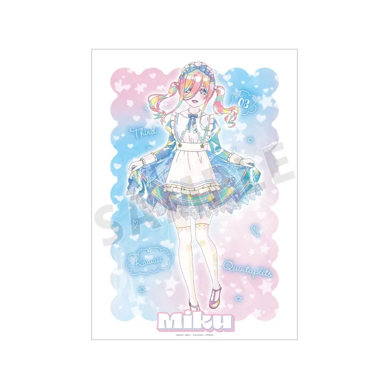 描き下ろし 中野三玖 星空メイドver. Ani-Art KAWAII label A3マット加工ポスター