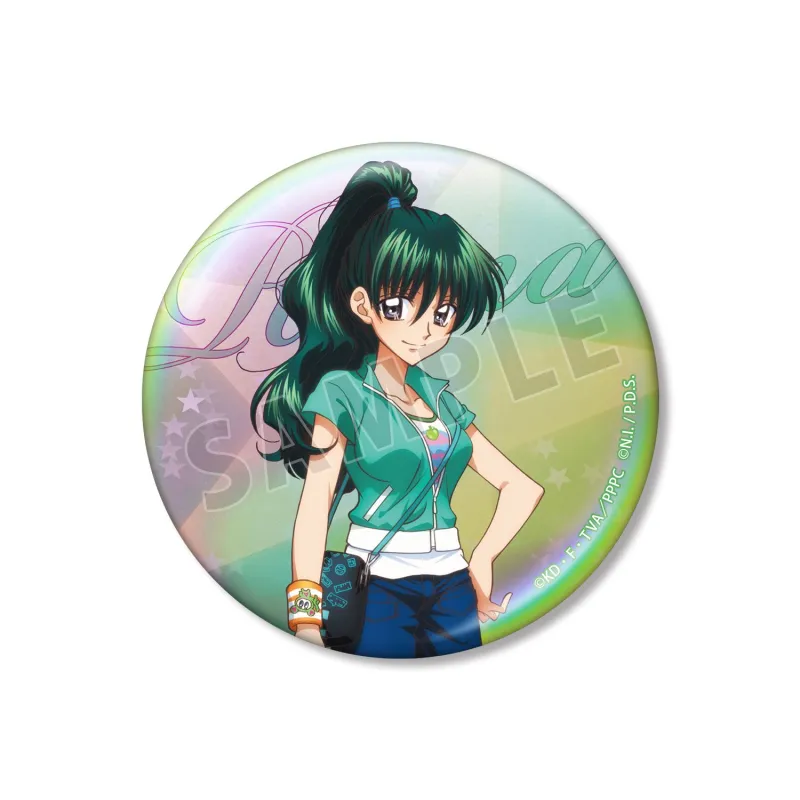 ANGEL BLUEコラボ 描き下ろし 洞院 リナ 75mmオーロラ缶バッジ ver.A