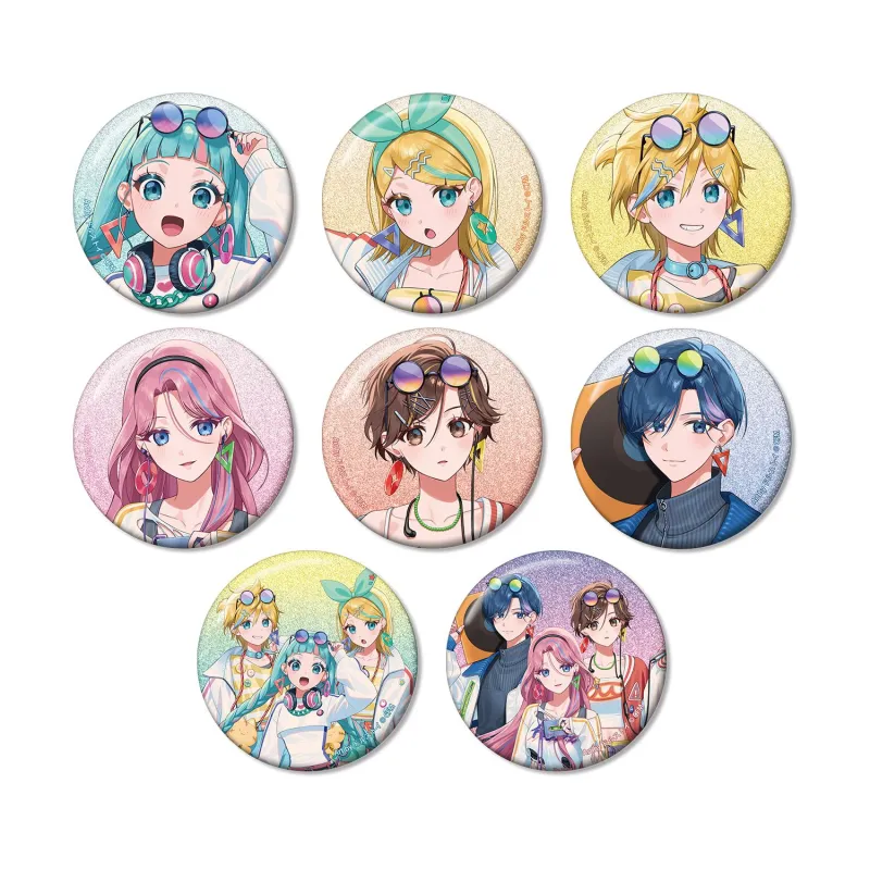 描き下ろし シティポップver. Art by ドルストイ トレーディンググリッター缶バッジ(単位/BOX)