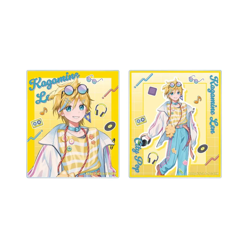 描き下ろし 鏡音レン シティポップver. Art by ドルストイ アクリルカード2枚セット