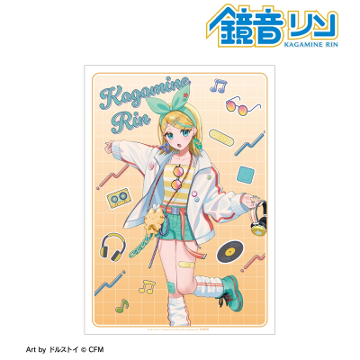 描き下ろし 鏡音リン シティポップver. Art by ドルストイ A3マット加工ポスター 2