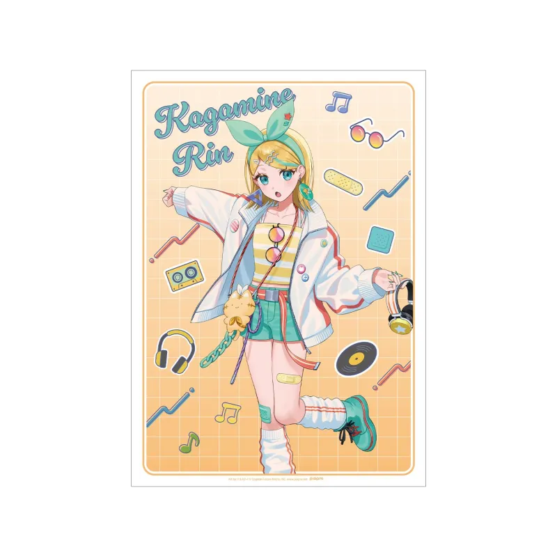 描き下ろし 鏡音リン シティポップver. Art by ドルストイ A3マット加工ポスター