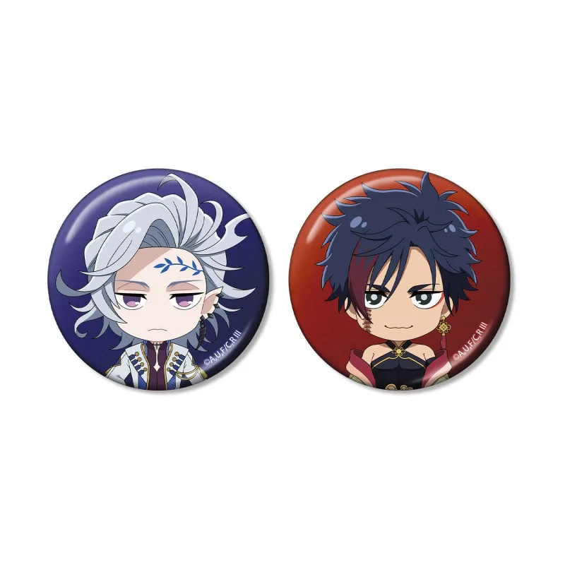 ハデス&始皇帝 ちびキャラ メタリック缶バッジ2個セット