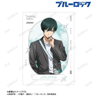 描き下ろし 糸師 凛 モノトーンストリートファッションver. A3マット加工ポスター 2