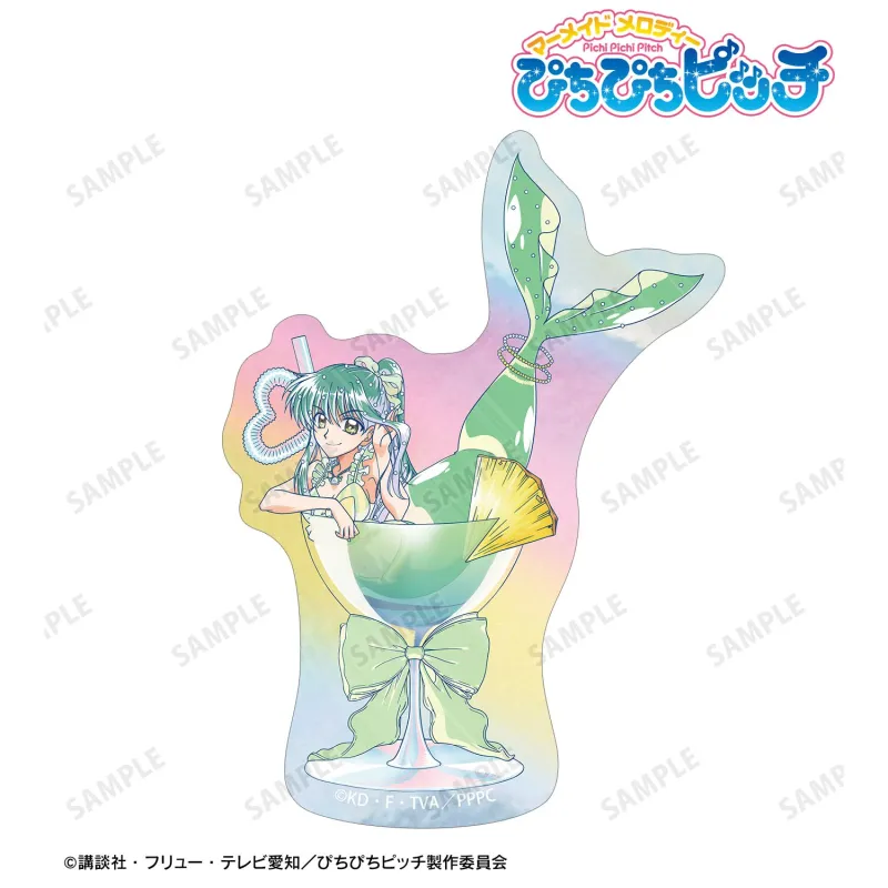 描き下ろし リナ カクテルグラスver. Ani-Art clear label オーロラダイカットステッカー
