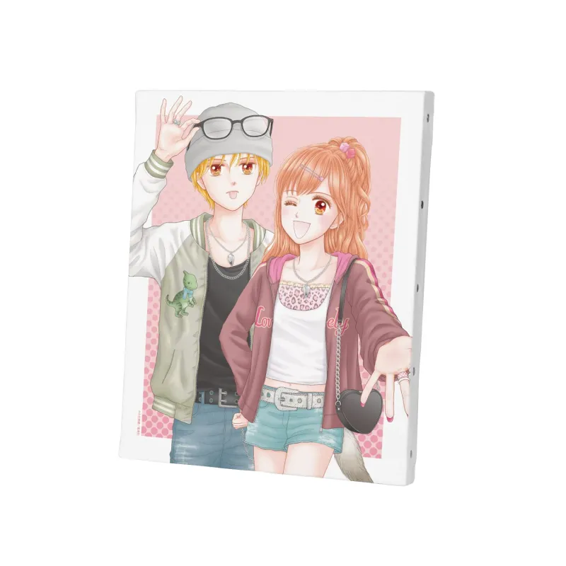 小花美穂先生 描き下ろし 倉田紗南&羽山秋人 平成ファッションver. F3号キャンバスボード