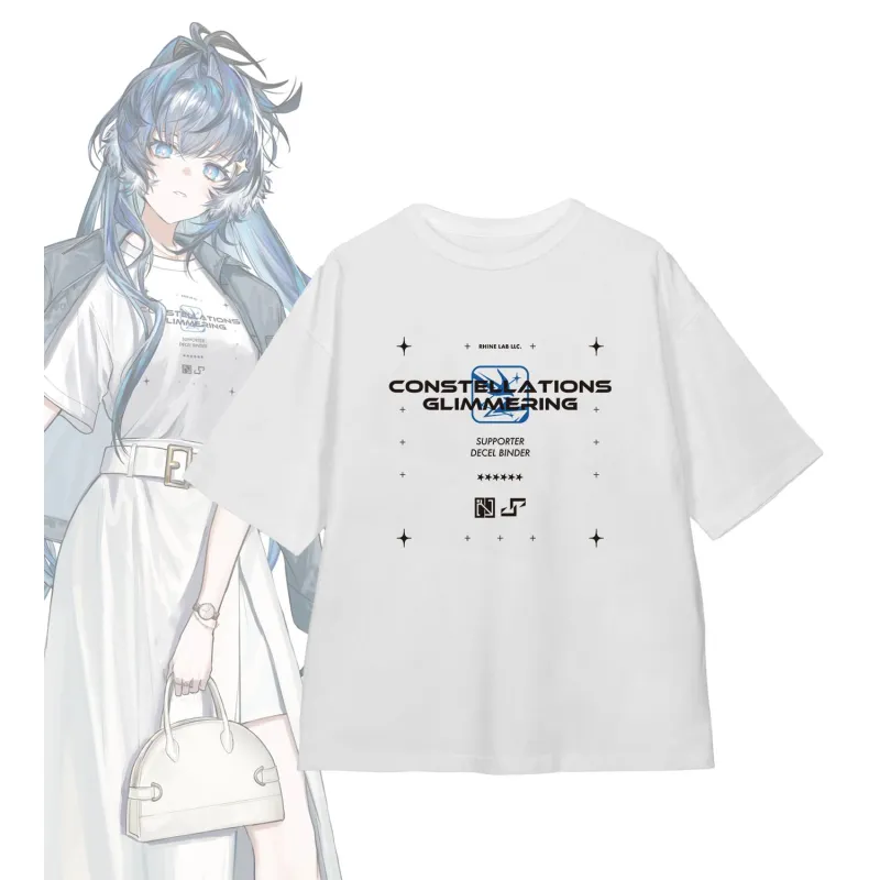 アークナイツ 溯光アステジーニ ショッピングver. 着用BIGシルエットTシャツユニセックス(サイズ/L)