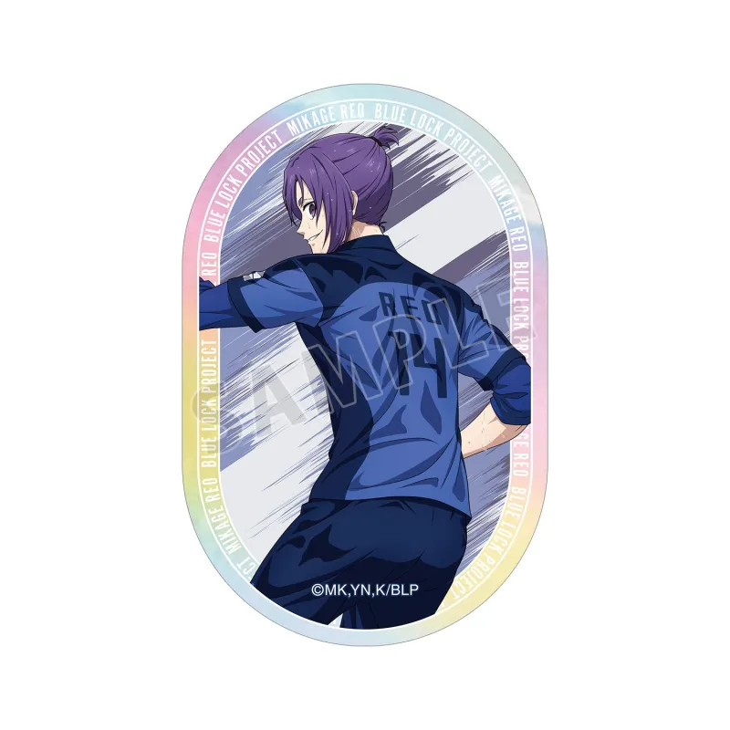 描き下ろし 御影 玲王 戦う背中×雨ver. オーロラステッカー