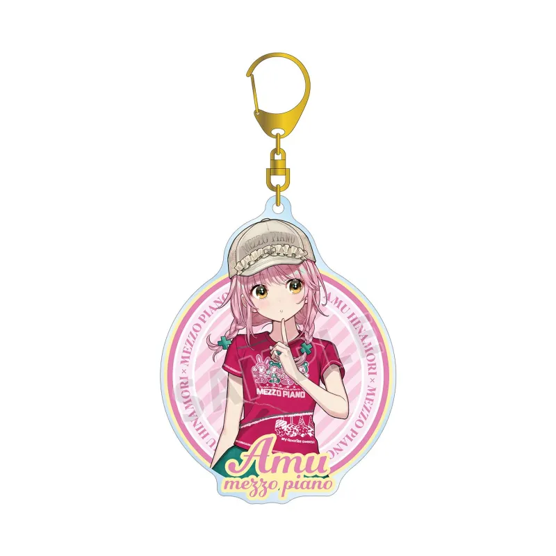 ナルミヤキャラクターズコラボ チェリ子さんイラスト 日奈森 あむ mezzo piano BIGアクリルキーホルダー