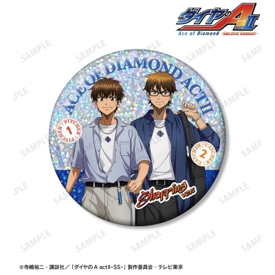 描き下ろし 沢村栄純&御幸一也 私服・ショッピングver. 75mmホログラム缶バッジ 2