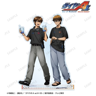 描き下ろし 沢村栄純&御幸一也 私服・野球観戦ver. BIGアクリルスタンド 2