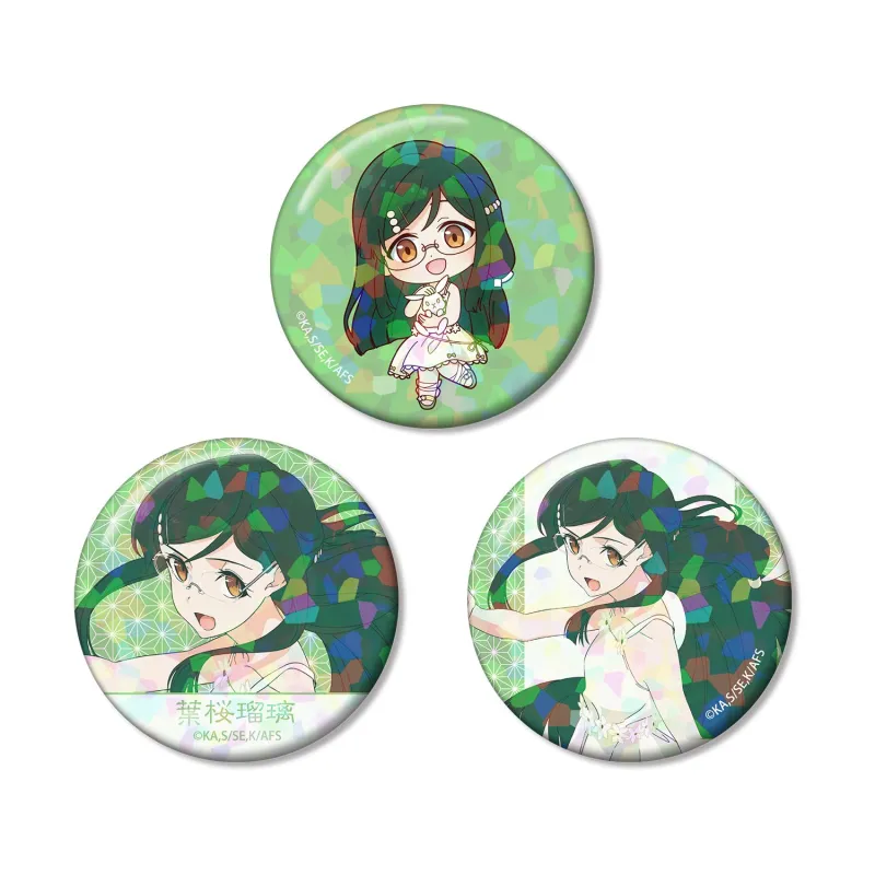 葉桜瑠璃 ホログラム缶バッジ3個セット
