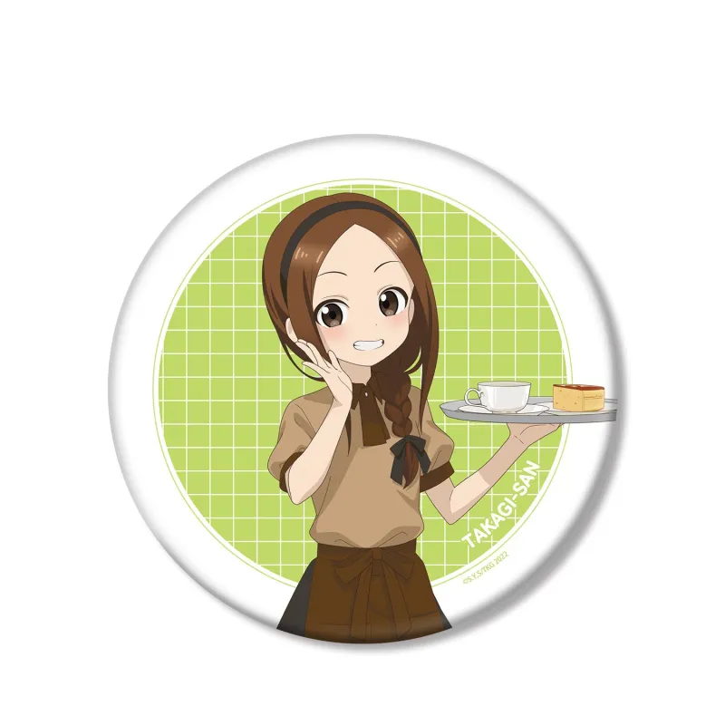 描き下ろし 高木さん カフェ店員 お仕事体験ver. 第2弾 BIG缶バッジ