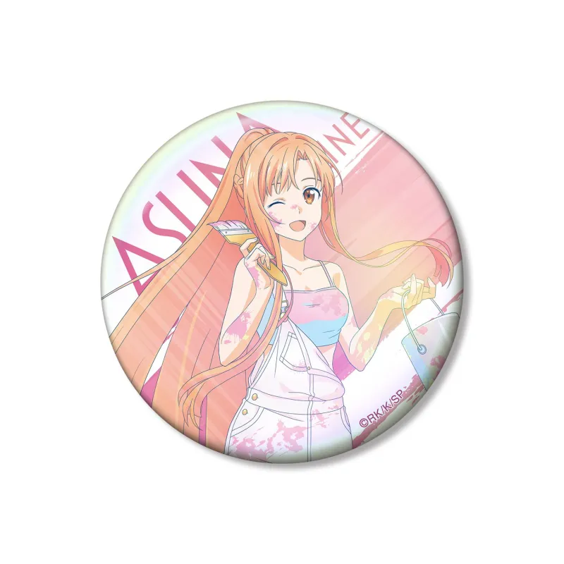 描き下ろし アスナ ペイントスタイルver. Ani-Art clear label 第2弾 75mmオーロラ缶バッジ