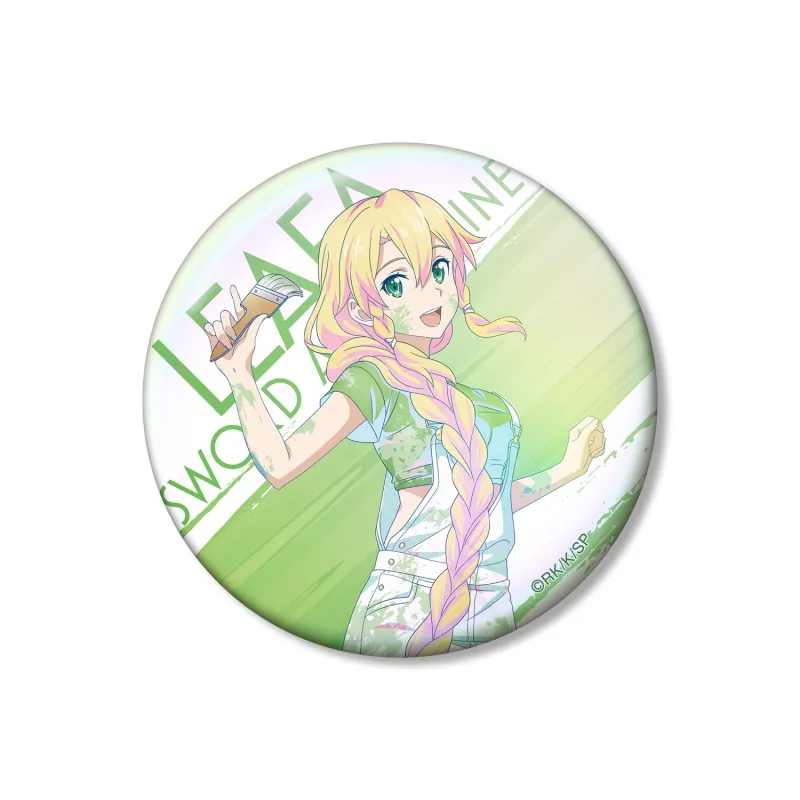 描き下ろし リーファ ペイントスタイルver. Ani-Art clear label 第2弾 75mmオーロラ缶バッジ