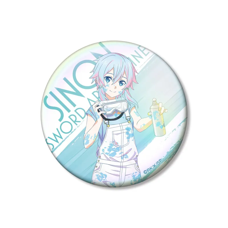 描き下ろし シノン ペイントスタイルver. Ani-Art clear label 第2弾 75mmオーロラ缶バッジ
