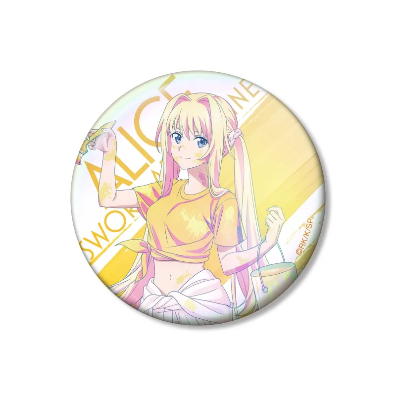 描き下ろし アリス ペイントスタイルver. Ani-Art clear label 第2弾 75mmオーロラ缶バッジ
