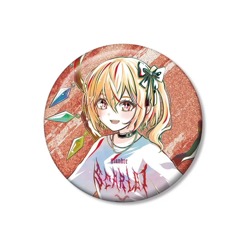 松本能人イラスト フランドール・スカーレット 現代風ファッションver. Ani-Art 75mmグリッター缶バッジ