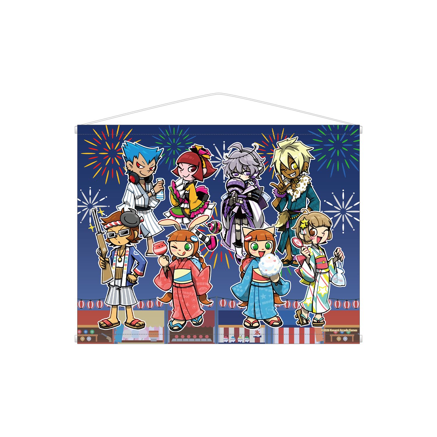 pop'n music High☆Cheers！！ 描き下ろし 集合 夏祭りver. B2
