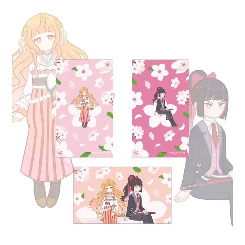 花葉雛菊&姫鷹さくら Botania イラストカード3枚セット