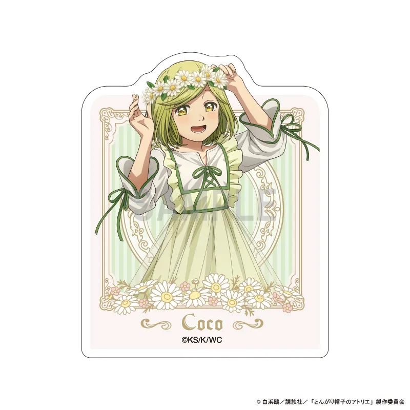とんがり帽子のアトリエ　アクリルメモクリップ ココ ドレスアップ＆フラワーver