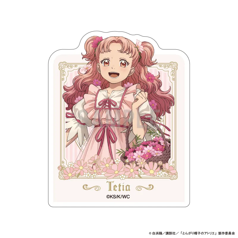 とんがり帽子のアトリエ アクリルメモクリップ テティア ドレスアップ&フラワーver
