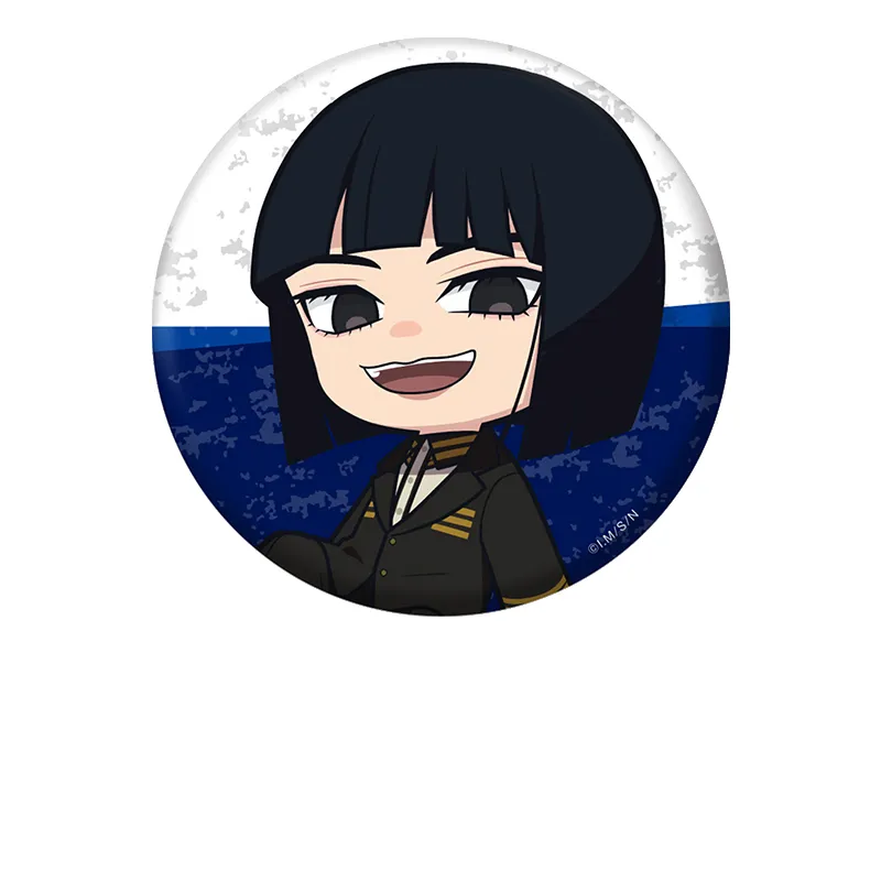 日本三國 ぺたん娘缶バッジ 阿佐馬芳経