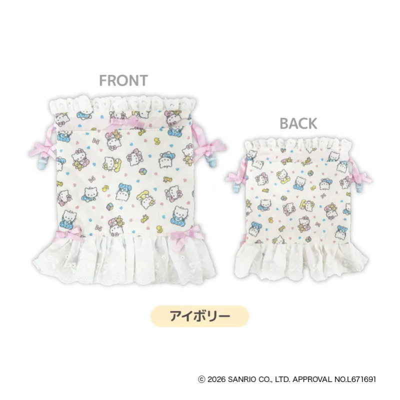 KT Lovely Babies レース巾着 アイボリー