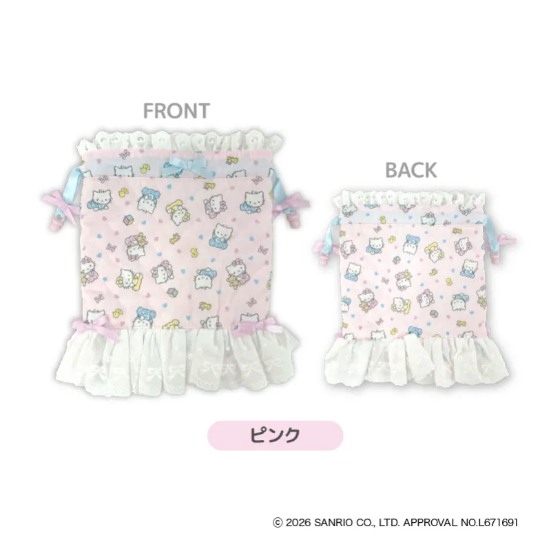 KT Lovely Babies レース巾着 ピンク