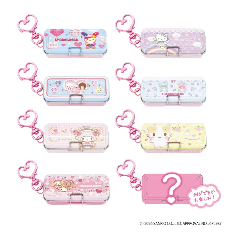 サンリオキャラクターズTDミニ缶ペンケースキーホルダーBOX(全8種)