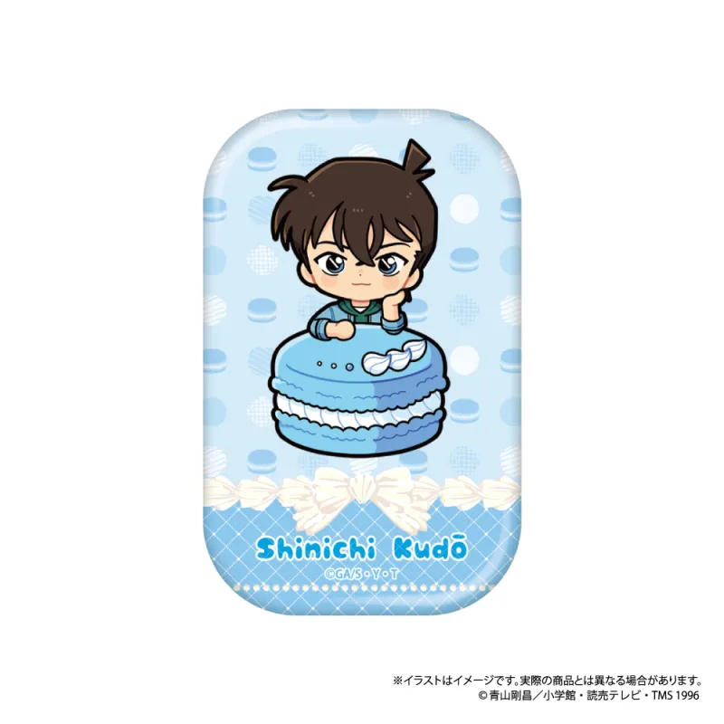 名探偵コナン 長方形型缶バッジ　工藤新一ＳＤ（マカロンｖｏｌ．１）