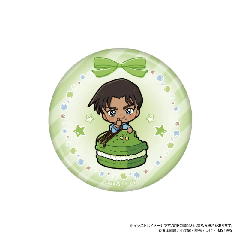 名探偵コナン 丸型缶バッジ　服部平次ＳＤ（マカロンｖｏｌ．２）