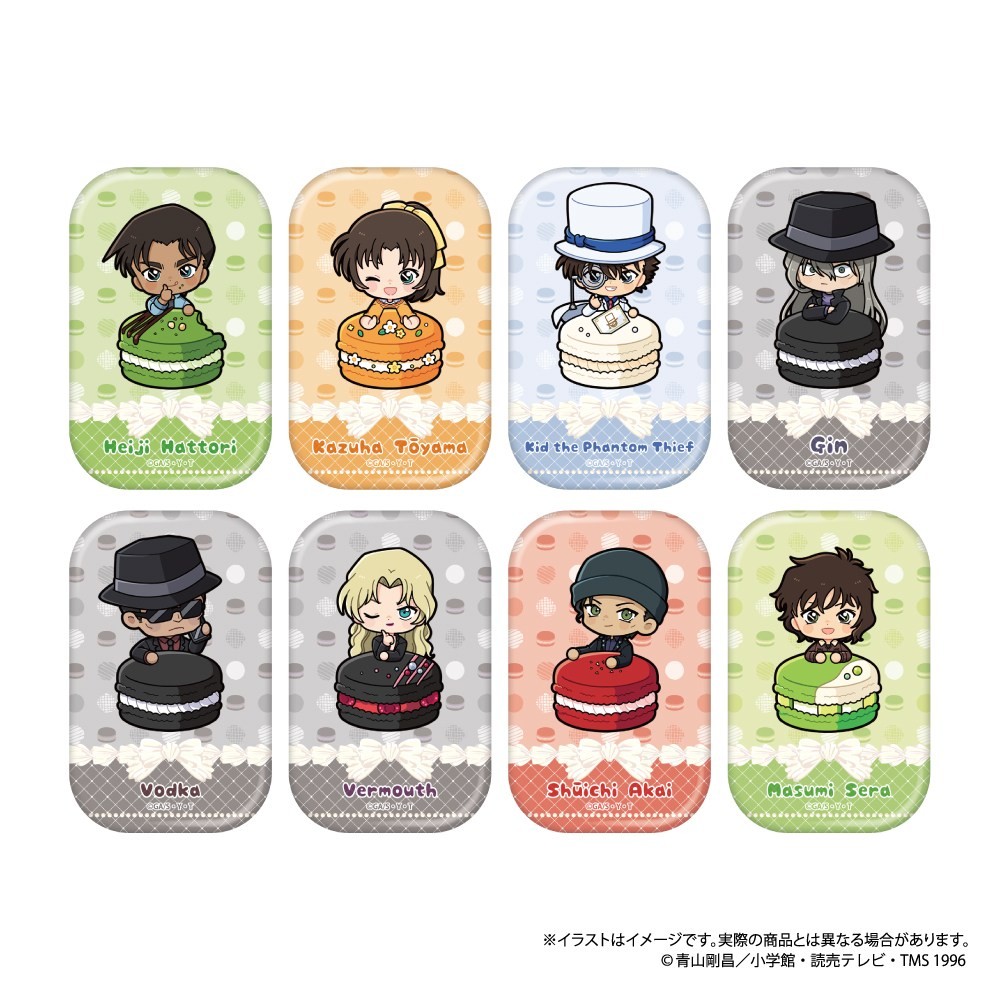 名探偵コナン 長方形型缶バッジ　ジンＳＤ（マカロンｖｏｌ．２） 3