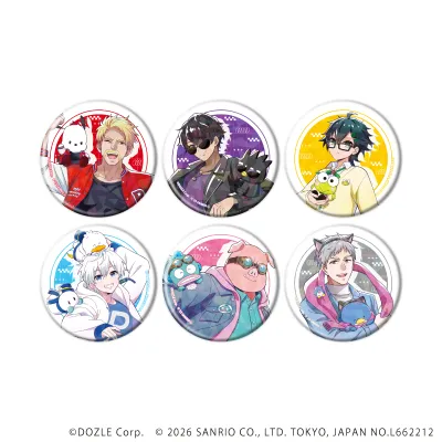 ホログラム缶バッジ(57mm)「ドズル社×はぴだんぶい」01/ブラインド(全6種)(コラボイラスト)