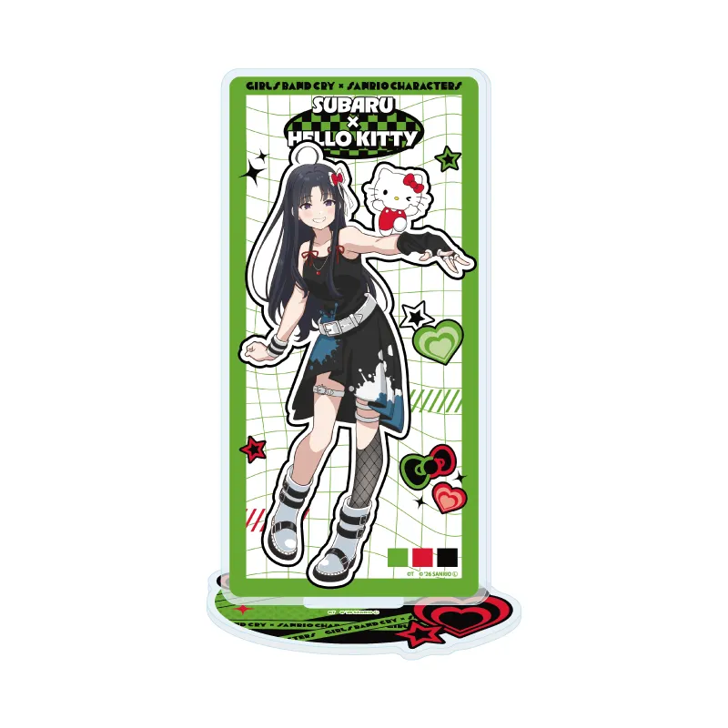 ガールズバンドクライ×サンリオキャラクターズ 12 安和 すばる×ハローキティ(コラボイラスト) アクリルスタンド