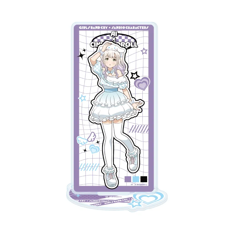 ガールズバンドクライ×サンリオキャラクターズ 18 アイ×シナモロール(コラボイラスト) アクリルスタンド