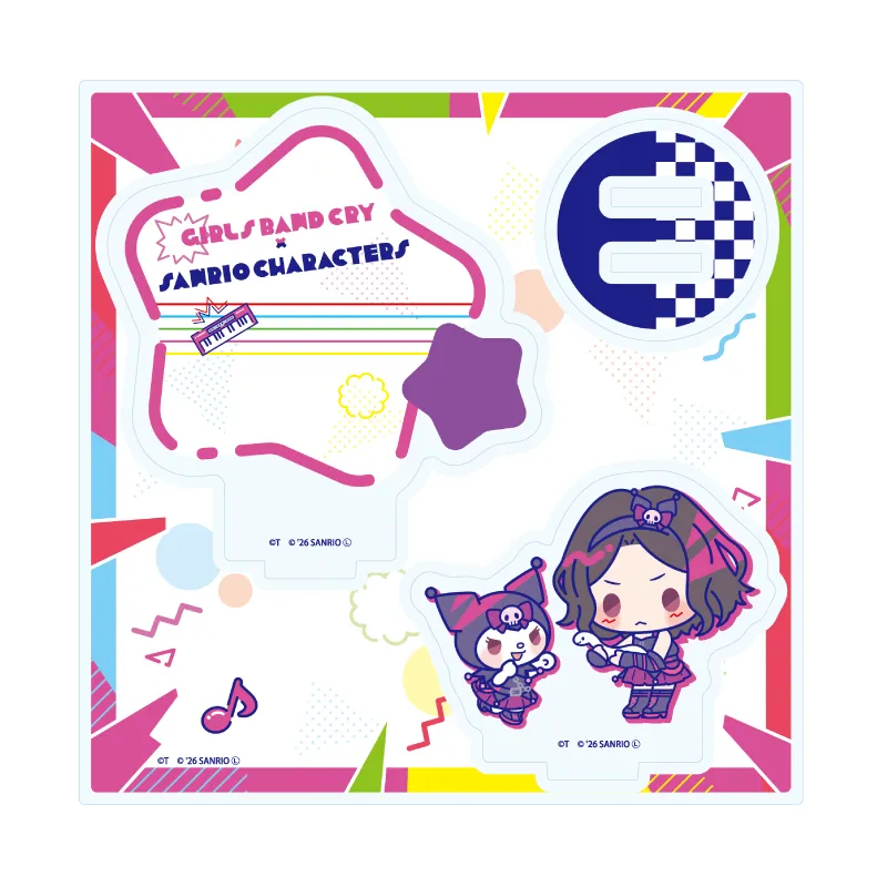 ガールズバンドクライ×サンリオキャラクターズ 04 海老塚 智×クロミ(コラボイラスト) アクリルスタンドプレート