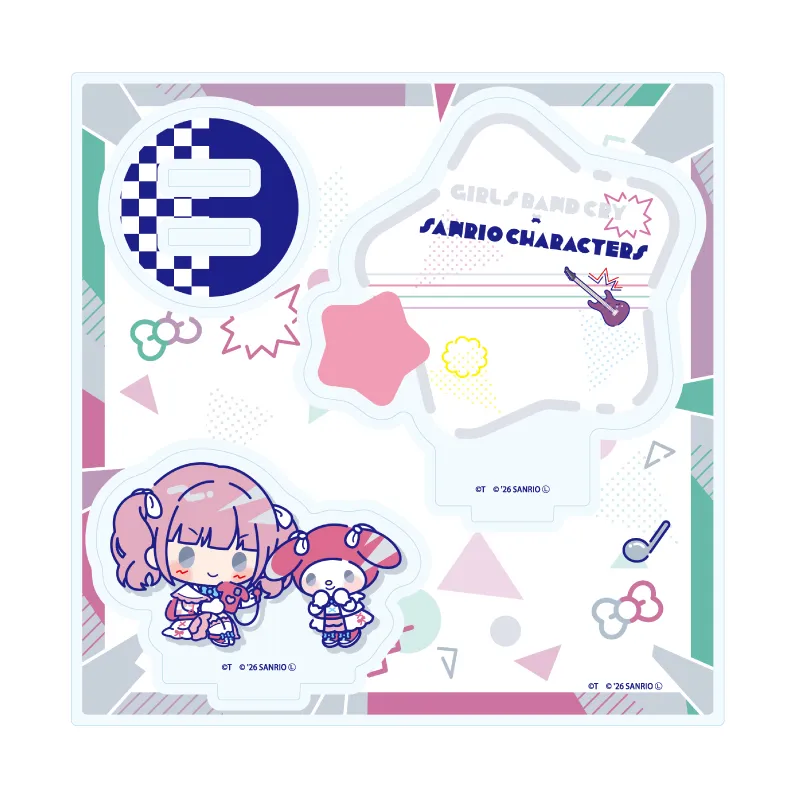ガールズバンドクライ×サンリオキャラクターズ 06 ヒナ×マイメロディ(コラボイラスト) アクリルスタンドプレート