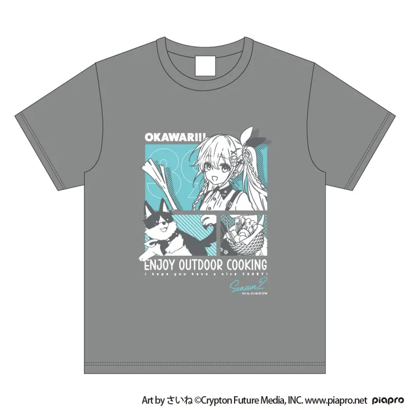 初音ミク OUTDOOR COOKING OKAWARI!! Tシャツ L