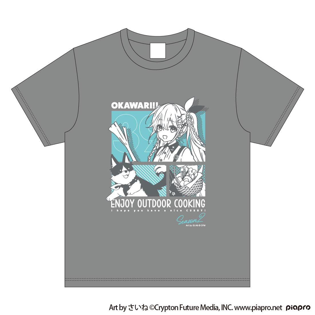初音ミク OUTDOOR COOKING OKAWARI!! Tシャツ XL 2