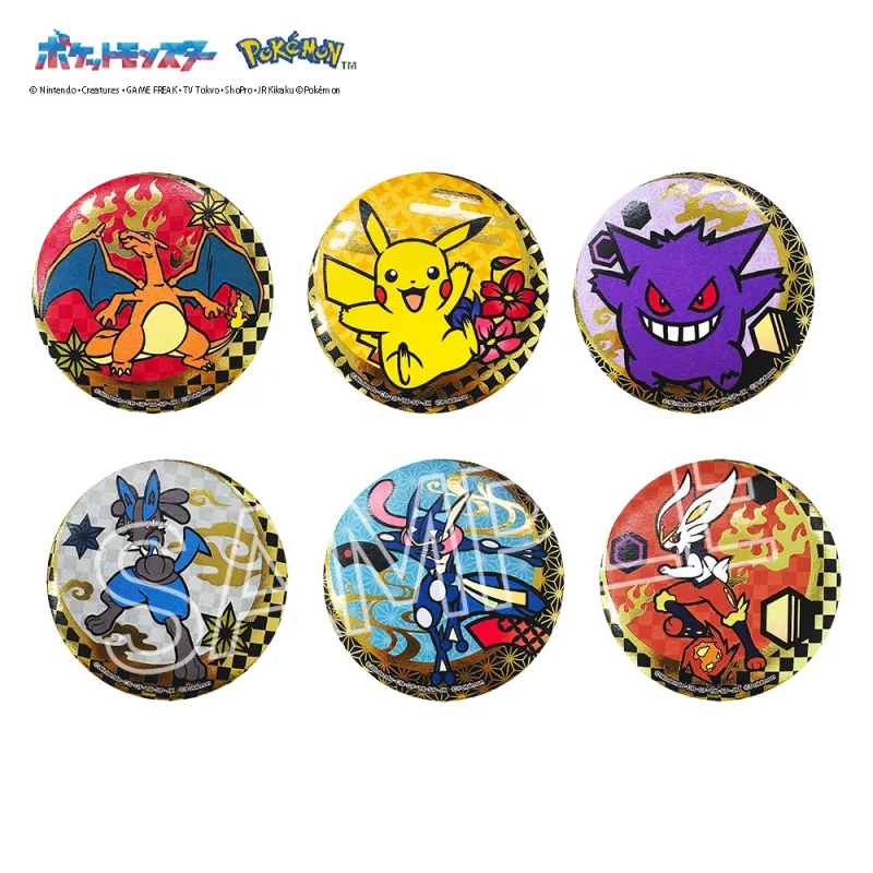 切り絵シリーズ 箔押し缶バッジ B BOX(6個入)