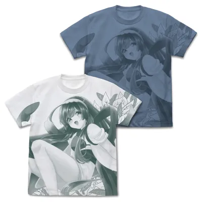 東北ずん子 オールプリントTシャツ/WHITE-L