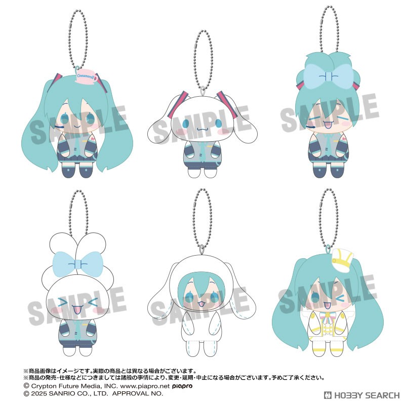 初音ミク×シナモロール おすわりくらぶぬいぐるみマスコット 2