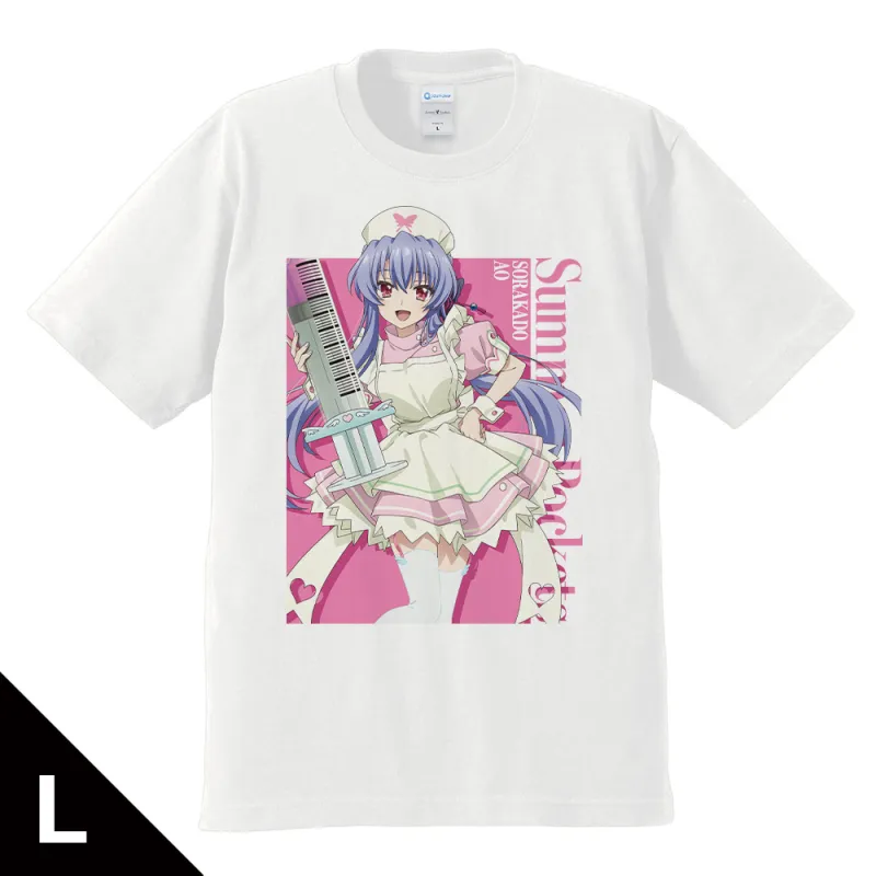 Summer Pockets Tシャツ 空門 蒼 ナースメイドver. Lサイズ 【描き下ろし】